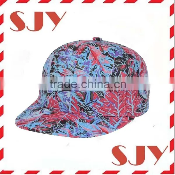 Custom Design 6 Panel Wholesale Floral Snapback Hat photo-3