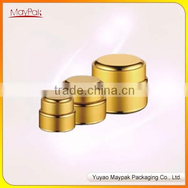 High Quality Golden Cosmetic Cream Jar,plasitc Cosmetic Packaging Jar