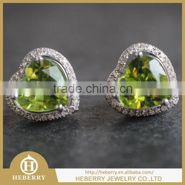 Heart Shape Crystal Gemstone Earring With Semi-precious Gemstone for VIP Gift photo-4