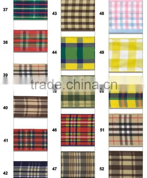New Gingham Grosgrain Ribbons ,mixed Colors, 5/8" to 1-1/2" Wide Double Side Gingham,50 Yard / Roll. photo-4