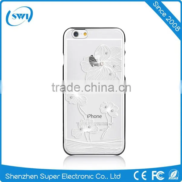 Comma Ultra Slim PC Hard Case for IPhone 6, Electroplating Bling Element Back Screen Cover for IPhone 6s photo-3