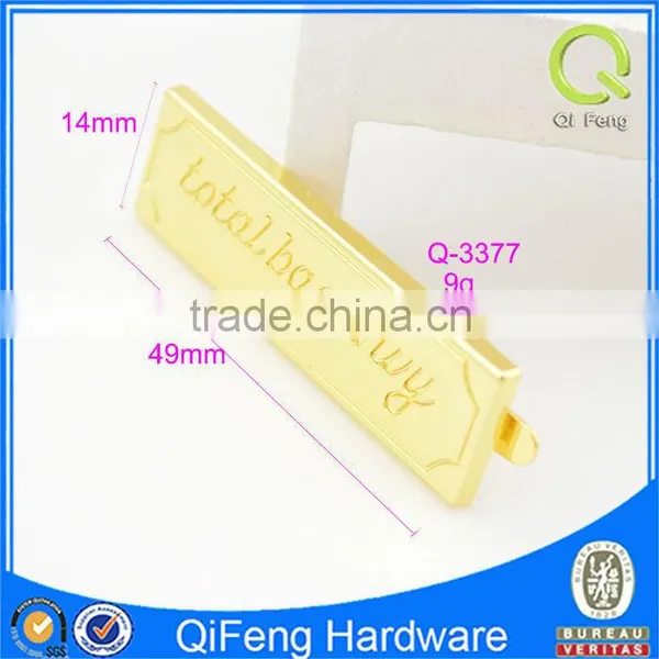 Rectangle Shape Logo Metal Tag Engraved Logo Metal Tag Silk Screen Logo Q-3377 photo-2