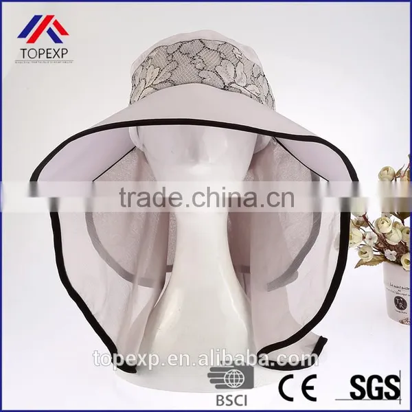 Travel Sun Hats For Women Chiffon Cape photo-5