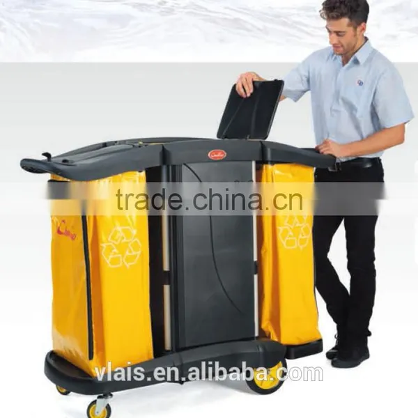 Cleaning trolley, hotel housekeeping maid cart trolley
