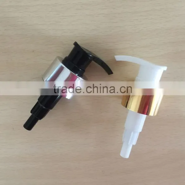 24mm 28mm Wholesale Shiny Gold Aluminum Lotion Pump Cap for Shampoo Bottle photo-4
