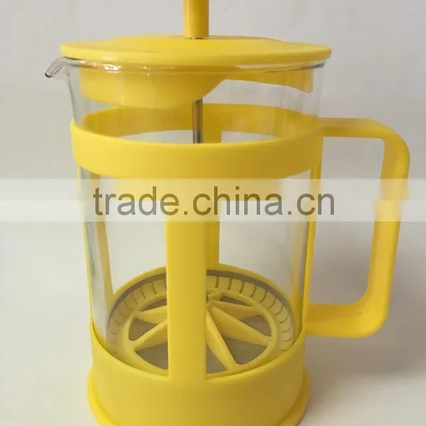 Plastic+glass French Press(yellow) photo-2
