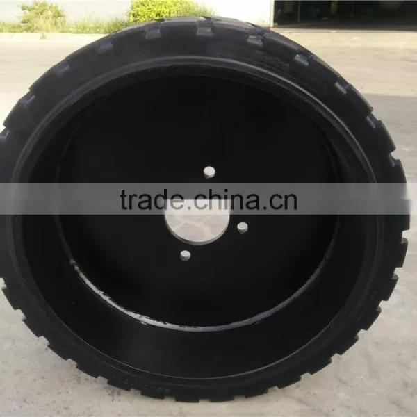 Genie Scissor Lift Platform Wheel Solid Tire With Rims Wheel 22x7x17 3/4 photo-3