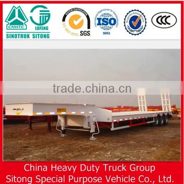 Heavy Duty Truck Howo 30 Ton Low Flatbed Semi Trailer Low Bed Truck Trailer Trucks And Trailers photo-3
