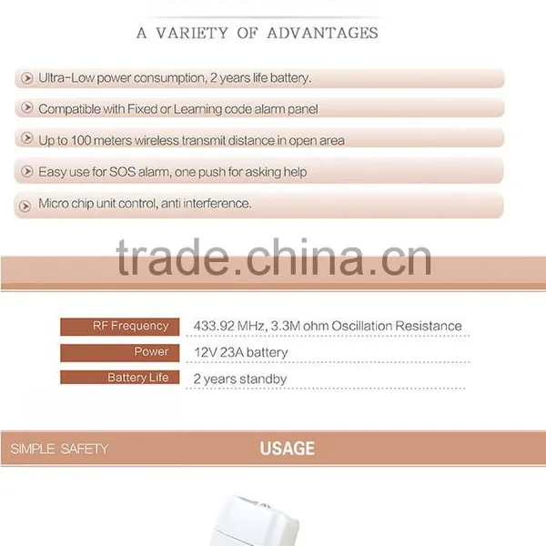 EM-100 GSM Wireless Emergency SOS Panic Button photo-3