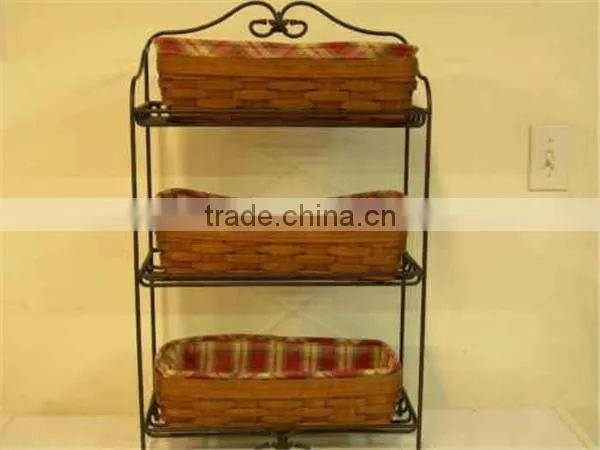 3-tier Rotatable Floor Standing Flower/Fruit/Vegetable Stand Basket photo-4