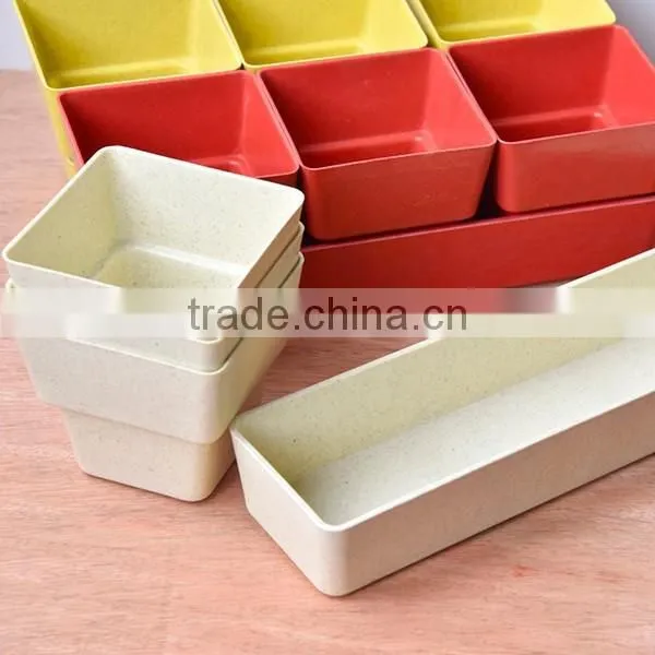 Rectangular Biodegradable Colored Plastic Plant Pots With Saucers photo-3