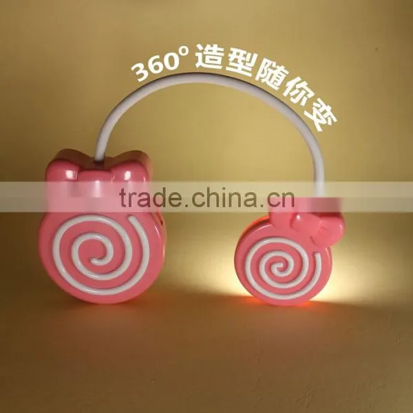 Cute Lollypop Shape Table Lamp With Touch Sensor, USD Charge LED Night Light For Study photo-5