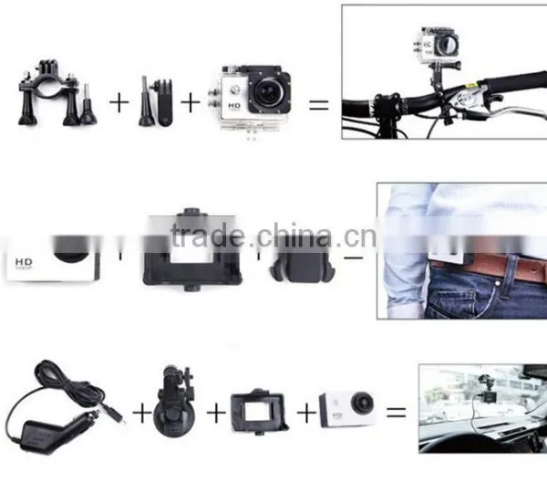 Factory Direct Cheap Sale Waterproof Sport Wifi Action Camera, Outdoor Sports Riding Cycling Portable HD Mini Sport Camera photo-5
