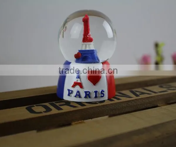 France Paris Eiffel Tower Water Snow Globe photo-3