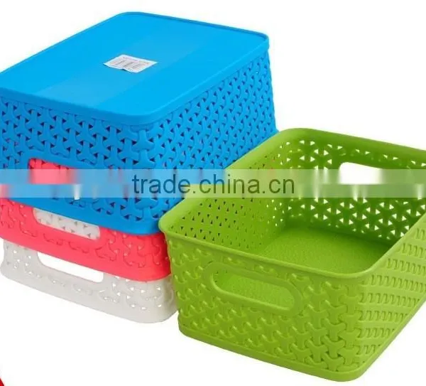 Plastic Rattan Baskets, Plastic Rattan Baskets With Cover photo-4