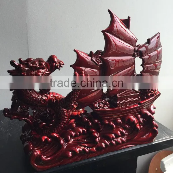 Resin Sailing Boat Sculpture photo-2