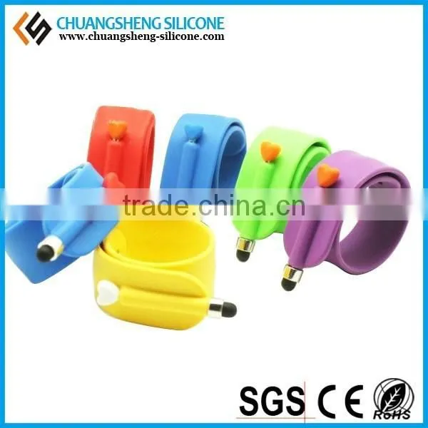 ad Promotion Gift Mobile Phone & Tablet Touch Screen Silicone Stylus Pen With Slap Band From China Factory photo-4