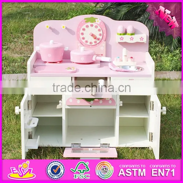 2016 New Design Preschool Home Play Wooden Strawberry Kitchen Set for Toddlers W10C148 photo-3