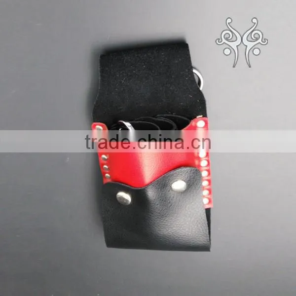 Black Salon PU Leather Hairdressing Scissors Clips Hair Cutting Combs Holster Holder Case Pouch Bag Barber photo-2
