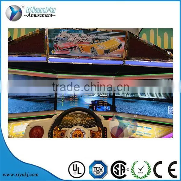 Dynamic Car Racing Simulator/42 Inch LCD 3 Screens Outrun Real Driving 3D Video Car Racing Game Machine photo-6
