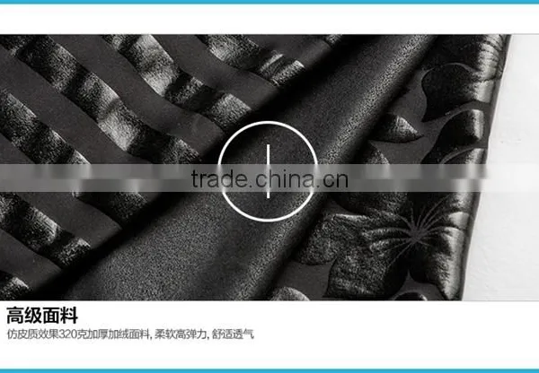 New Products 2016 Innovative Heated Thermal Underear Faux Leather Long John Tight Pants Men photo-6