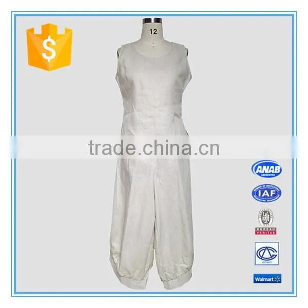 Plus Size Ladies Pant Suits Linen Fabric photo-2