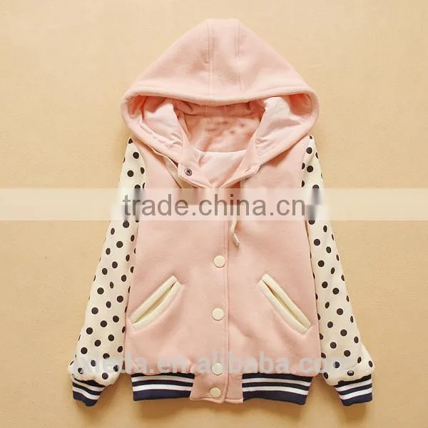 Girls Fashion Design Printed Thicken Zipper Sweatshirts photo-2