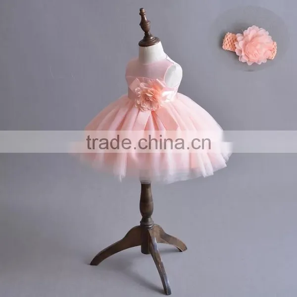 2018 New Baby Cute Dress Kids Girls Dress 4 Colors 1year Old Birthday Dresses photo-6