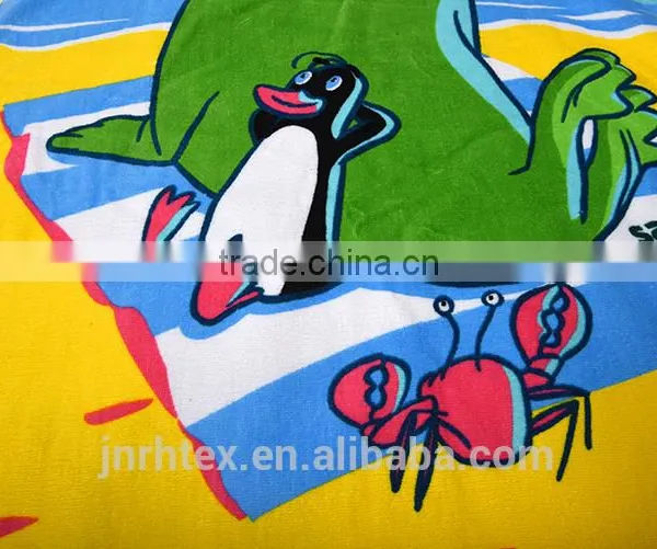 Trade Assurance Combed Cotton Screen Printing Terry Children Poncho Beach Towel photo-4
