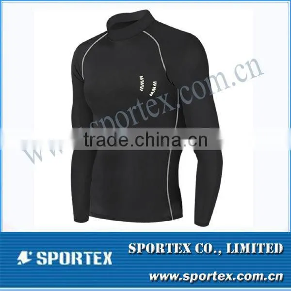 2015 New Design Flatlock Mens Compression t Shirt photo-4
