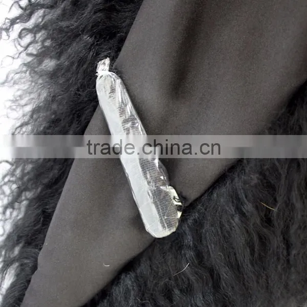 Myfur Detachable Customized Size Dyed Natural Mongolian Fur Trimmed Collar photo-4