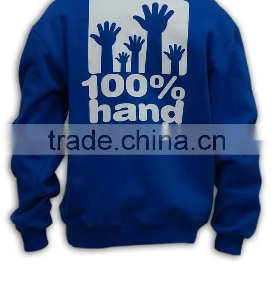 Great Workmanship Blue Thick Fleece Pullover Crewneck Sweatshirt photo-4