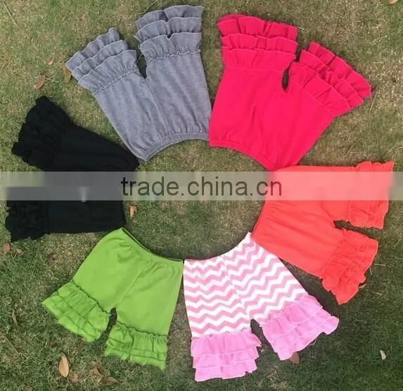 Girls Ruffle Shorts Persnickety Red Sequin Cotton Short photo-3