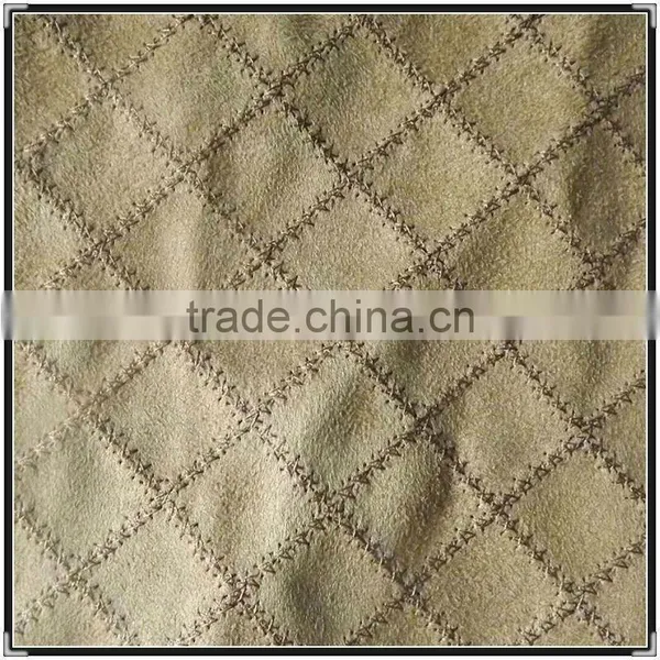 Embroidered & Composited Microfiber Suede Upholstery Fabric for Car Seat YG 152