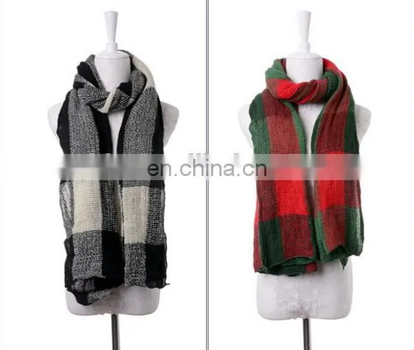 Square Tartan Mix Color Scarf Warming Scarf Many Colors Choice Scarves photo-3