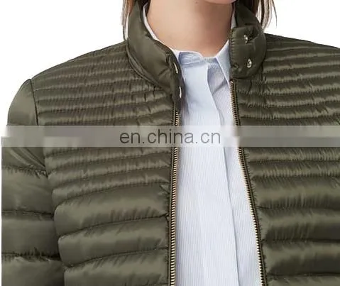 Factory OEM 100% Polyester Lightweight Quilted Women Down Jacket photo-5