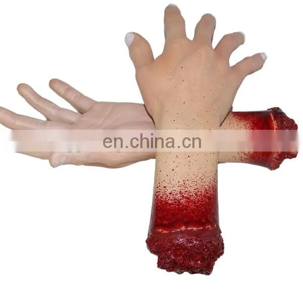 Horror Latex Bloody Hands Creepy Halloween Prop Decoration Decor photo-2