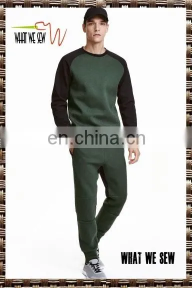 Color Sport Pullover With Cotton Blended Thick Sweatpant Men Suit Sweatshirt