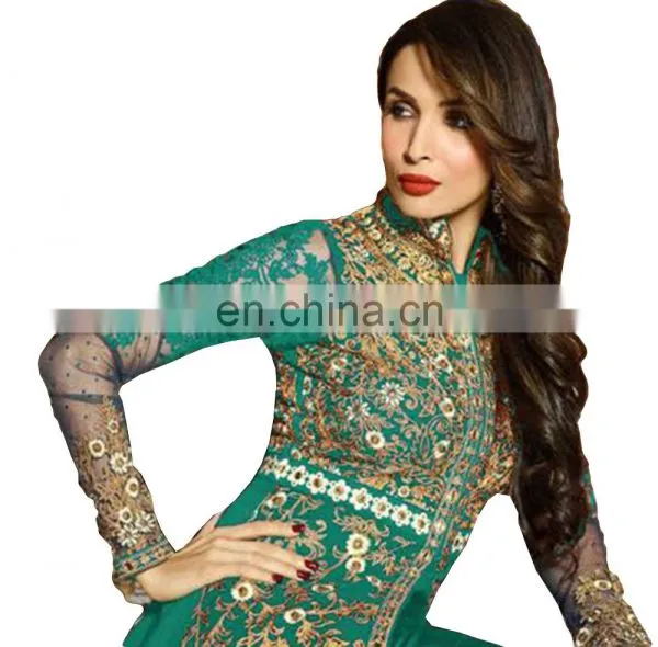 Stylish Heavy Party Wear Georgette Salwar Kameez Suits 2018 (Semi-Stitched) photo-2