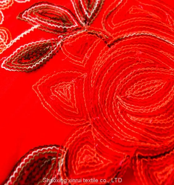 Korea Colourful Flat Embroidery Lace Fabric photo-2
