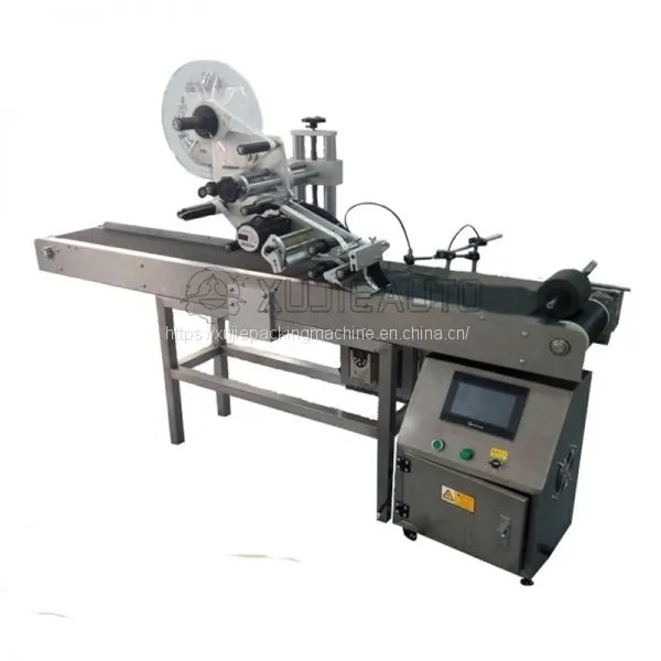 Automatic Flat Label Applicator Machine for Plastic Bag Paper Pouch Labeling Machine