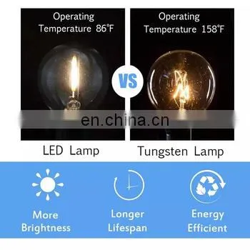 LED String Light G40 25ft With Edison Filament Bulb for Outdoor Indoor Holiday Lighting-EU UK Plug photo-5