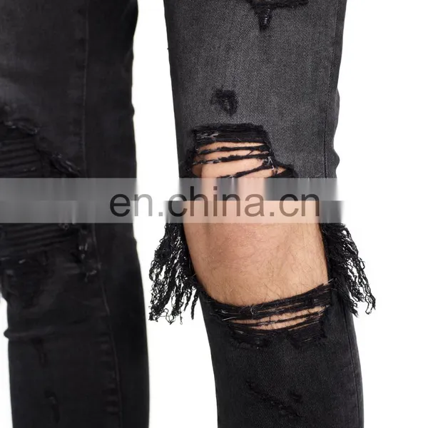 DiZNEW Oem Ripped Distressed High Quality Slim Fitting Man Jeans photo-4