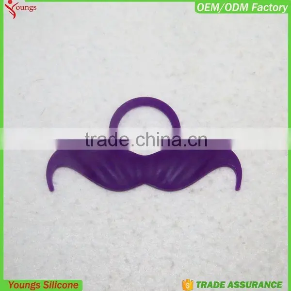 2016 Eco-friendly Lovely Silicone Beer Bottle Wine Glass Markers With Beard Shape photo-3