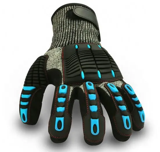 Waterproof Oil Gas Cut Resistant TPR Coated Anti Impact Gloves For Mechanic photo-4