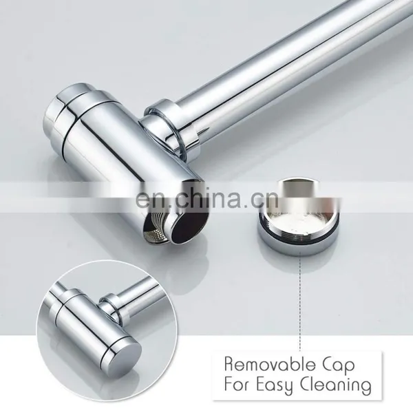 Sliver Chrome P-TRAP Brass Basin Sink Waste Trap Drain Kit Bottle Trap photo-4
