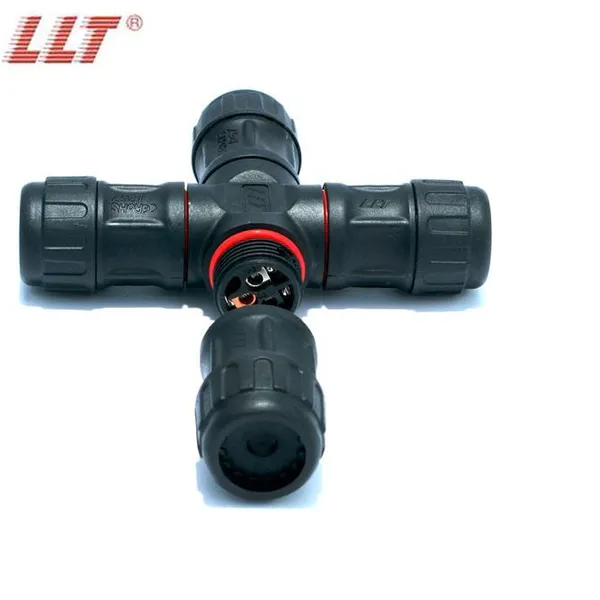 4way Waterproof 3pin Connector 2 3 4 Pins 300V 35A IP67 Electric Distribution Led Outdoor Electrical Connector