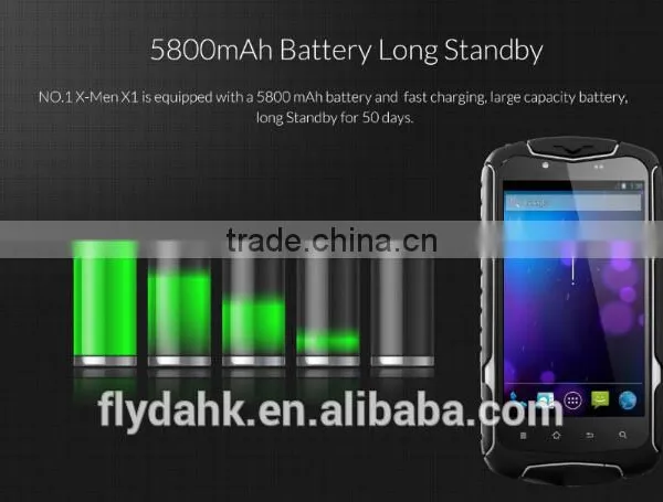 China Mobile 5.0 Inch MTK6582 1GB RAM Android 4.4.2 IP68 Waterproof Phone NO.1 X1 photo-3