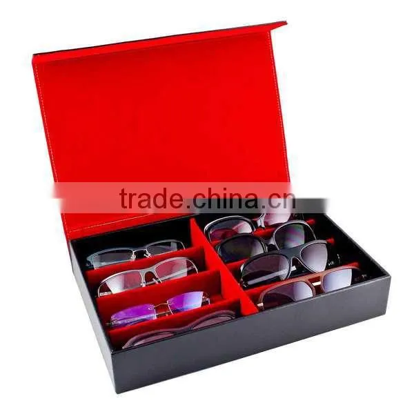 Wholesale Genuine Leather Eyeglass Case Glasses Storage Box Watch Display Case photo-5