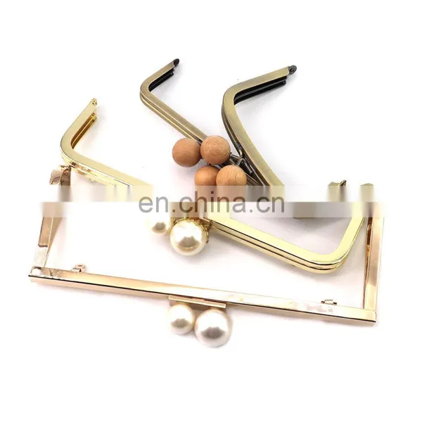 Wholesale Square Silver Brassy Golden Handbag Hardware Bag Part Clutch Frame For Wallet Bag photo-3
